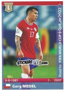 Sticker Gary Medel - Road to FIFA World Cup Qatar 2022 n. 95 - Panini
