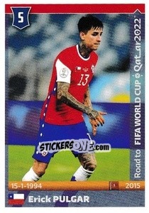 Sticker Erick Pulgar - Road to FIFA World Cup Qatar 2022 n. 100 - Panini