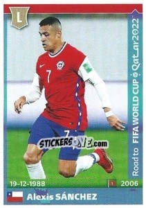 Figurina Alexis Sánchez - Road to FIFA World Cup Qatar 2022 - Panini