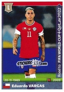 Sticker Eduardo Vargas - Road to FIFA World Cup Qatar 2022 - Panini