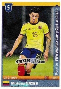 Sticker Mateus Uribe - Road to FIFA World Cup Qatar 2022 n. 112 - Panini