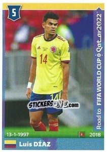 Sticker Luis Díaz - Road to FIFA World Cup Qatar 2022 - Panini