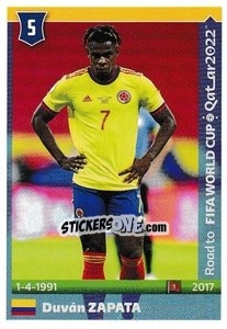 Sticker Duván Zapata - Road to FIFA World Cup Qatar 2022 - Panini
