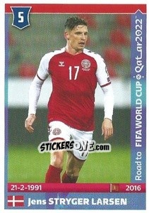 Sticker Jens Stryger Larsen - Road to FIFA World Cup Qatar 2022 n. 155 - Panini