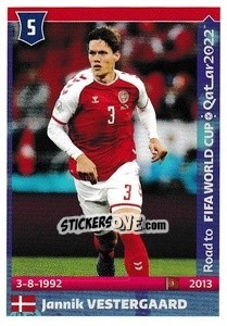 Sticker Jannik Vestergaard - Road to FIFA World Cup Qatar 2022 n. 156 - Panini