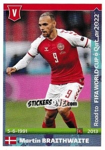 Figurina Martin Braithwaite - Road to FIFA World Cup Qatar 2022 - Panini