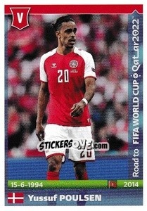 Sticker Yussuf Poulsen - Road to FIFA World Cup Qatar 2022 - Panini