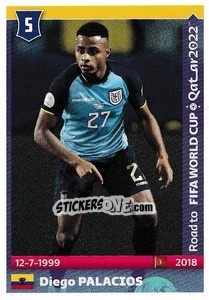 Sticker Diego Palacios - Road to FIFA World Cup Qatar 2022 n. 168 - Panini