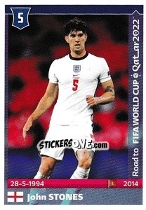 Figurina John Stones - Road to FIFA World Cup Qatar 2022 - Panini