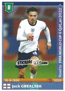 Sticker Jack Grealish - Road to FIFA World Cup Qatar 2022 n. 191 - Panini