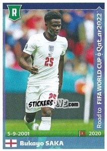 Sticker Bukayo Saka - Road to FIFA World Cup Qatar 2022 - Panini