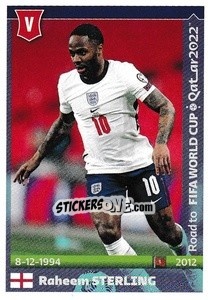 Sticker Raheem Sterling - Road to FIFA World Cup Qatar 2022 n. 195 - Panini