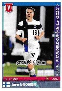Sticker Jere Uronen - Road to FIFA World Cup Qatar 2022 n. 202 - Panini