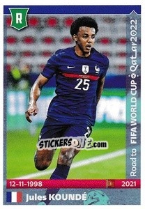 Sticker Jules Kounde - Road to FIFA World Cup Qatar 2022 - Panini