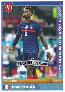 Sticker Paul Pogba - Road to FIFA World Cup Qatar 2022 n. 218 - Panini