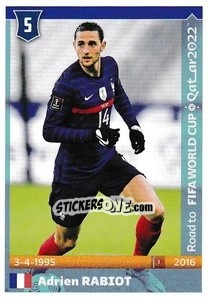 Sticker Adrien Rabiot - Road to FIFA World Cup Qatar 2022 n. 219 - Panini