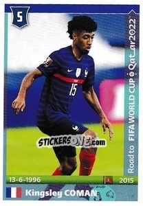 Sticker Kingsley Coman - Road to FIFA World Cup Qatar 2022 n. 222 - Panini