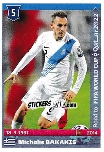 Sticker Michalis Bakakis - Road to FIFA World Cup Qatar 2022 - Panini