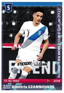 Sticker Dimitris Giannoulis - Road to FIFA World Cup Qatar 2022 n. 243 - Panini