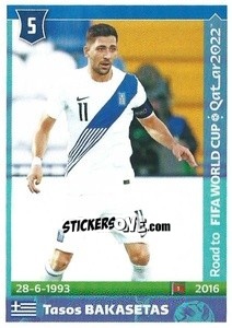 Sticker Tasos Bakasetas - Road to FIFA World Cup Qatar 2022 - Panini
