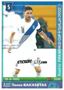 Figurina Tasos Bakasetas - Road to FIFA World Cup Qatar 2022 - Panini