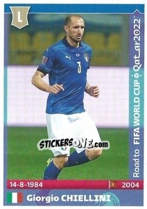 Sticker Giorgio Chiellini - Road to FIFA World Cup Qatar 2022 n. 274 - Panini