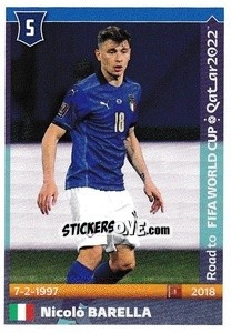 Sticker Nicolo Barella - Road to FIFA World Cup Qatar 2022 n. 278 - Panini