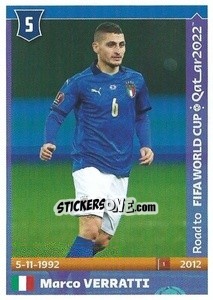 Sticker Marco Verratti - Road to FIFA World Cup Qatar 2022 n. 281 - Panini