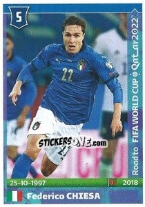 Figurina Federico Chiesa - Road to FIFA World Cup Qatar 2022 - Panini