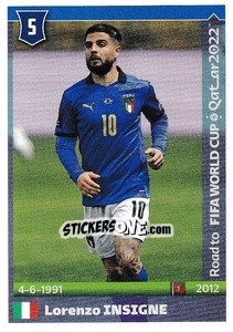 Sticker Lorenzo Insigne - Road to FIFA World Cup Qatar 2022 - Panini