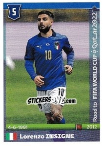 Sticker Lorenzo Insigne - Road to FIFA World Cup Qatar 2022 n. 285 - Panini
