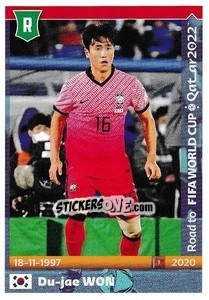 Figurina Du-jae Won - Road to FIFA World Cup Qatar 2022 - Panini