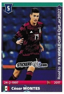 Sticker Cesar Montes - Road to FIFA World Cup Qatar 2022 n. 307 - Panini