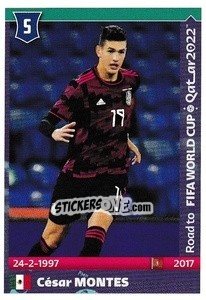 Sticker Cesar Montes - Road to FIFA World Cup Qatar 2022 - Panini