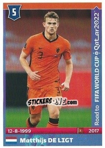 Sticker Matthijs de Ligt - Road to FIFA World Cup Qatar 2022 n. 318 - Panini