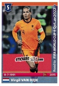 Sticker Virgil van Dijk - Road to FIFA World Cup Qatar 2022 n. 320 - Panini