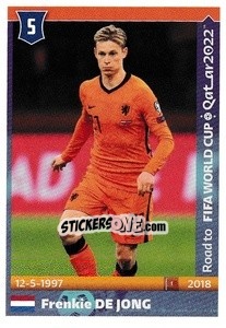 Figurina Frenkie de Jong - Road to FIFA World Cup Qatar 2022 - Panini