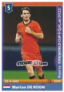 Sticker Marten de Roon - Road to FIFA World Cup Qatar 2022 n. 324 - Panini