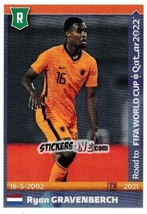 Sticker Ryan Gravenberch - Road to FIFA World Cup Qatar 2022 n. 326 - Panini