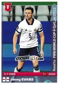 Figurina Jonny Evans - Road to FIFA World Cup Qatar 2022 - Panini