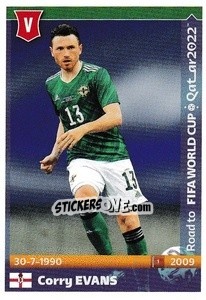 Sticker Corry Evans - Road to FIFA World Cup Qatar 2022 n. 340 - Panini