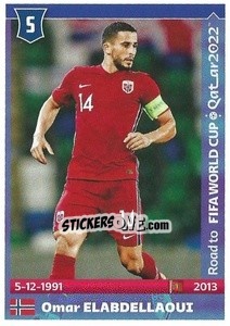 Sticker Omar Elabdellaoui - Road to FIFA World Cup Qatar 2022 - Panini