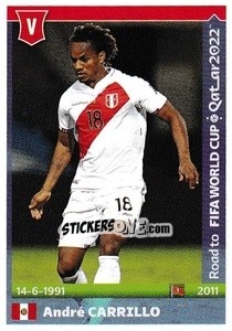 Sticker Andre Carrillo - Road to FIFA World Cup Qatar 2022 - Panini
