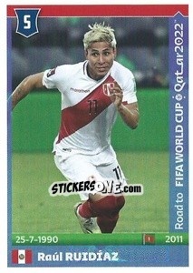 Sticker Raul Ruidiaz - Road to FIFA World Cup Qatar 2022 - Panini