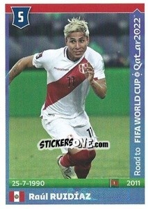 Sticker Raul Ruidiaz - Road to FIFA World Cup Qatar 2022 n. 405 - Panini