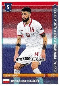 Figurina Mateusz Klich - Road to FIFA World Cup Qatar 2022 - Panini