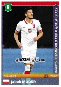 Sticker Jakub Moder - Road to FIFA World Cup Qatar 2022 - Panini