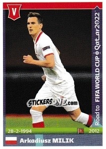 Figurina Arkadiusz Milik - Road to FIFA World Cup Qatar 2022 - Panini