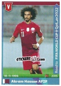 Sticker Akram Hassan Afif - Road to FIFA World Cup Qatar 2022 - Panini
