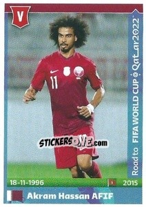 Figurina Akram Hassan Afif - Road to FIFA World Cup Qatar 2022 - Panini